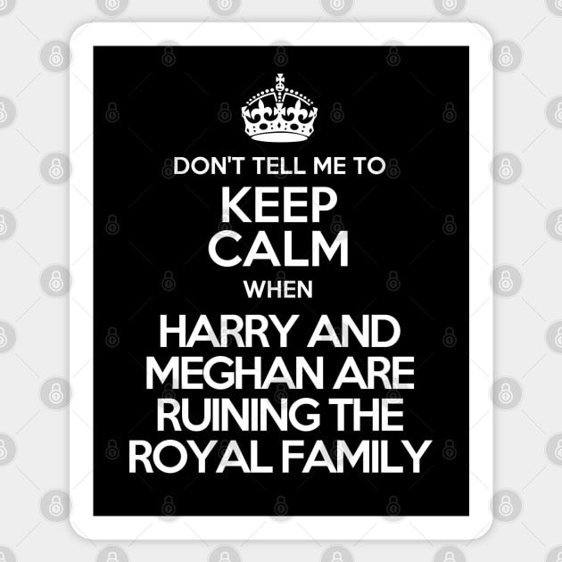 Funny Prince Harry and Meghan Markle Royal Family Shirt| Megxit T-Shirt Sticker by HuhWhatHeyWhoDat